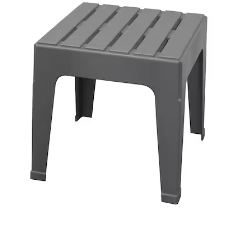 Photo 1 of **CRACK ON A STEP** Adams PATIO Square Outdoor End Table 18.9-in W x 18.9-in L
