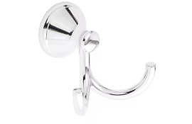 Photo 1 of **2 PACK**  Style Selections Bailey Chrome Double-Hook Wall Mount Towel Hook
