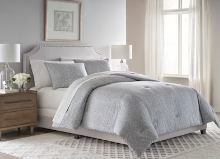 Photo 1 of allen + roth Emerton King 3 pc comforter set Gray Medallion King Comforter Cotton with (Fill)
