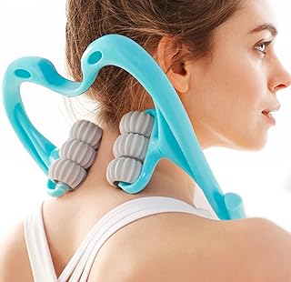 Photo 1 of **2 PACK PINK**  Neck Massager Roller, Neck Roller, Neck and Shoulder Handheld Massager with 6 Balls Massage Point, Neck Pain Relief Massager for Deep Tissue in Neck, Back, Shoulder, Waist, and Legs Pink