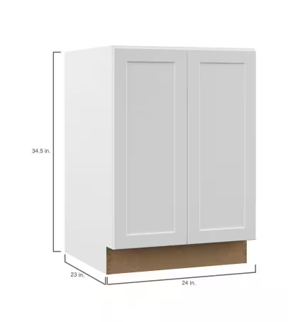 Photo 5 of (READ FULL POST) Designer Series Melvern Assembled 30x34.5x23.75 in. Full Height Door Base Kitchen Cabinet in White
