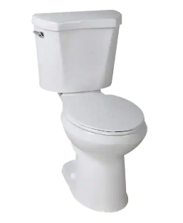 Photo 1 of **SEE NOTES**  12 inch Rough In Two-Piece 1.28 GPF Single Flush Elongated Toilet in White Seat Included
