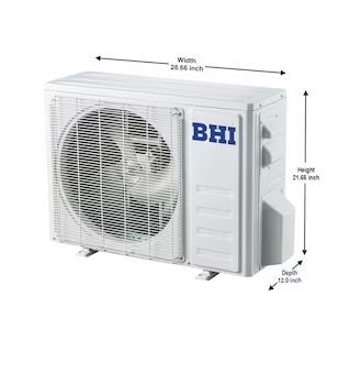 Photo 1 of ***USED - OUTDOOR UNIT ONLY - NO INDOOR UNIT INCLUDED - UNABLE TO TEST - RADIATOR FINS BROKEN - LIKELY MISSING PARTS***
BHI Single Zone 12000-BTU 20 SEER Ductless Mini Split Air Conditioner