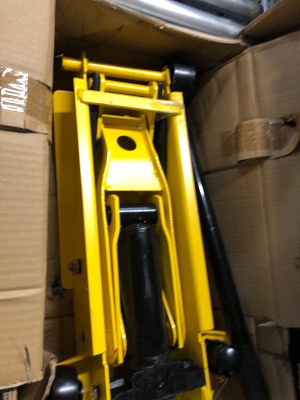 Photo 2 of YELLOW JACKET Hydraulic Floor Jack, Quickly Lift Car Jack with Dual Pumps, Heavy Duty Steel Service Jack, 3 Ton (6600 lb) Capacity Steel 3T dual pump