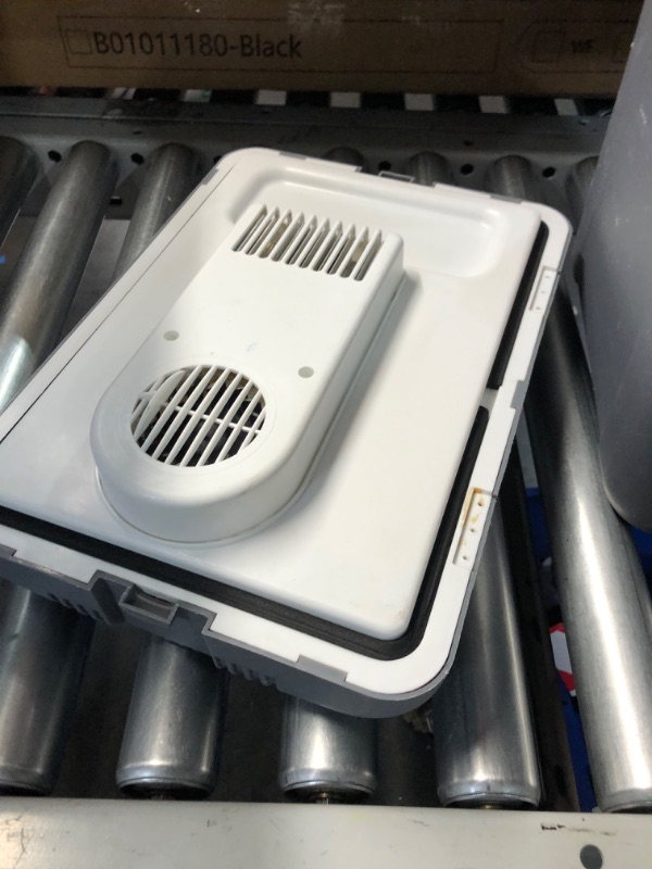 Photo 2 of **PARTS ONLY NON REFUNDABLE**
Koolatron Thermoelectric Iceless 12 Volt Cooler 26 qt (24 L), Electric Portable Car Cooler with DC Plug, Grey and White, for Travel Camping Fishing Trucking, Made in North America 26 Quart