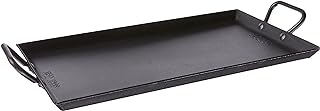 Photo 1 of Lodge CRSGR18 Carbon Steel Griddle, Pre-Seasoned, 18-inch & SCRBRSH Scrub Brush, 10-Inch 18 Inch Griddle + Brush, 10-Inch