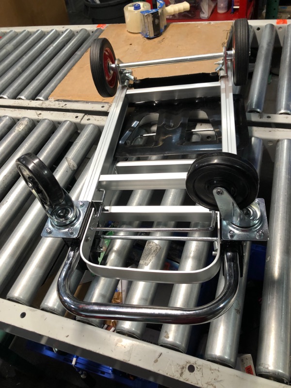 Photo 2 of ***USED - LIKELY MISSING PARTS - UNABLE TO VERIFY FUNCITONALITY***
Convertible Hand Truck & Dolly Cart Heavy Duty Aluminum Hand Truck 2 in 1 Folding Multi-Cart Pneumatic Wheels, 400 lbs Load Capacity, Multi-Position Dolly Platform Cart