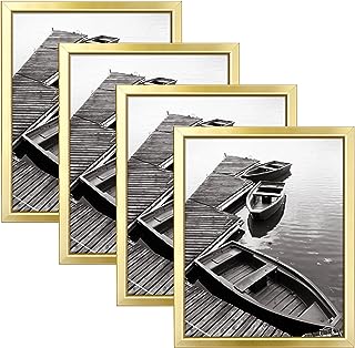 Photo 1 of (see all images) Giverny 9x11 Picture Frames Set of 4, Gold Photo Frames for Wall or Tabletop 