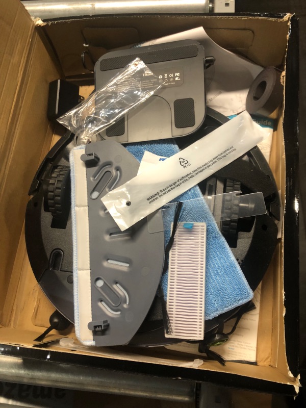 Photo 2 of **PARTS ONLY NON REFUNDABLE**
Robot Vacuum and Mop, Tikom G8000 Robot Vacuum Cleaner, 2700Pa Strong Suction, Self-Charging, Good for Pet Hair, Hard Floors, White