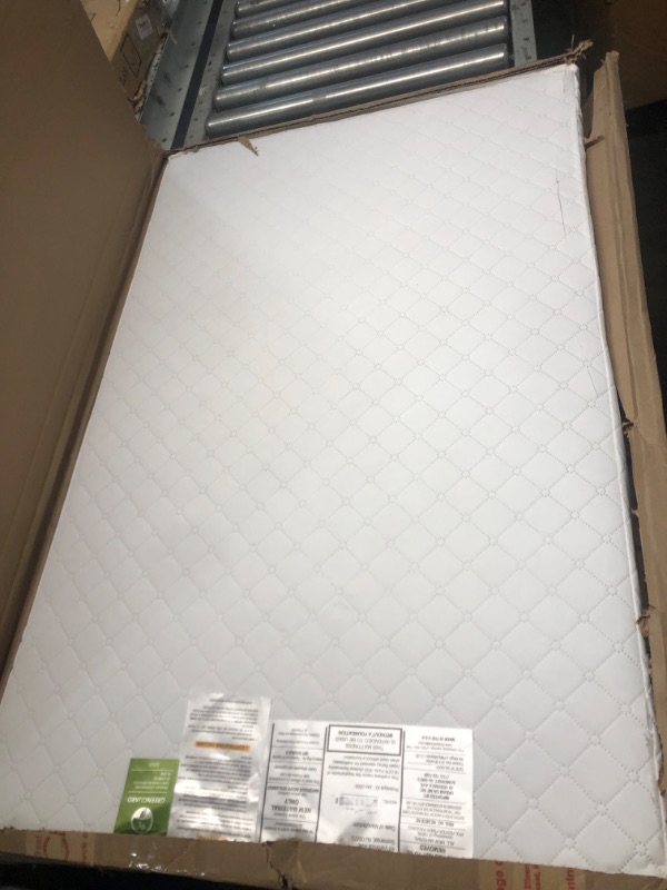 Photo 3 of Dream On Me Holly 3” Fiber Portable, Greenguard Gold Certified, Waterproof Vinyl Cover, Lightweight Mini Crib Mattress, White