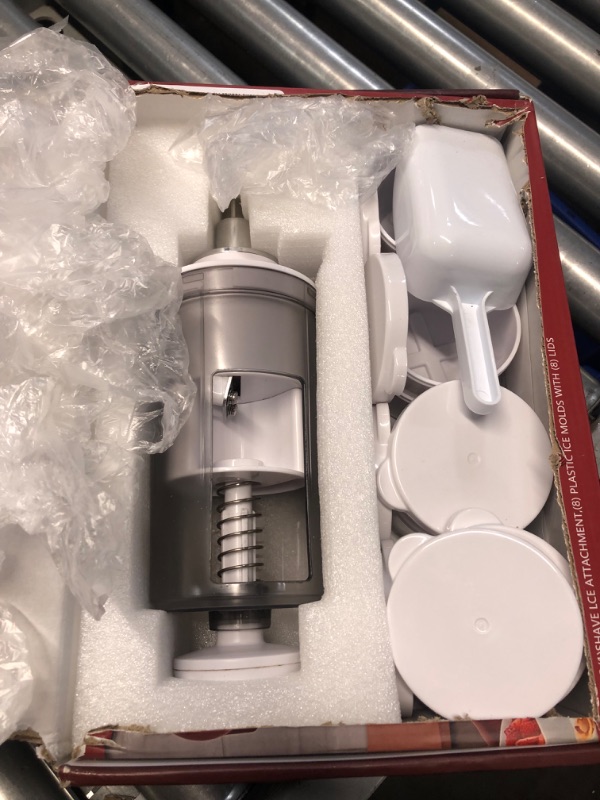 Photo 2 of Ice Shaver Attachment for KitchenAid Stand Mixer, Ice Crusher Machine for Milk, Fruit Juice, Shaved Ice Maker with 8 Ice Molds