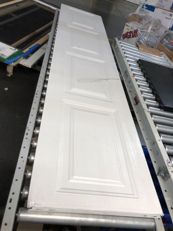 Photo 3 of (important)(see all images)(non refundable)  8FT X 21IN Panel Textured Primed Hollow Core Composite Interior Door
