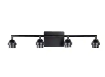 Photo 1 of **FOR PARTS (NON REFUNDABLE)**
Style Selections 26.75-in 4-Light Black Transitional Vanity Light
