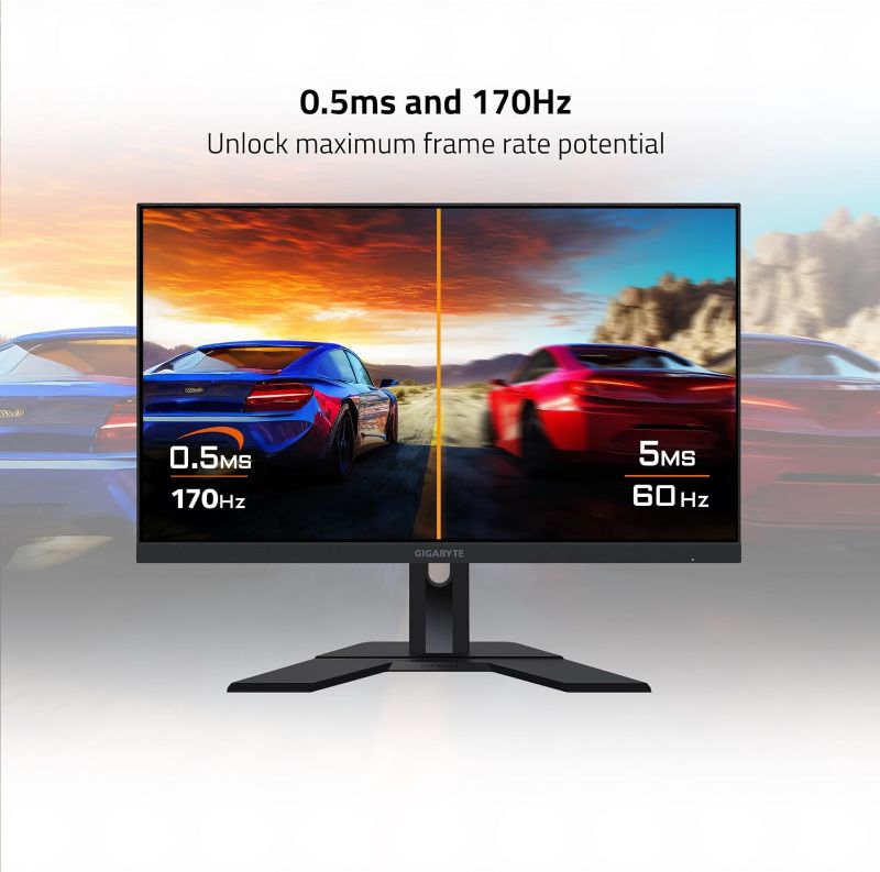Photo 1 of GIGABYTE M27Q 27" 170Hz 1440P -KVM Gaming Monitor, 2560 x 1440 SS IPS Display, 0.5ms (MPRT) Response Time, 92% DCI-P3, HDR Ready, FreeSync Premium, 1x Display Port 1.2, 2x HDMI 2.0, 2x USB 3.0 27 Inches