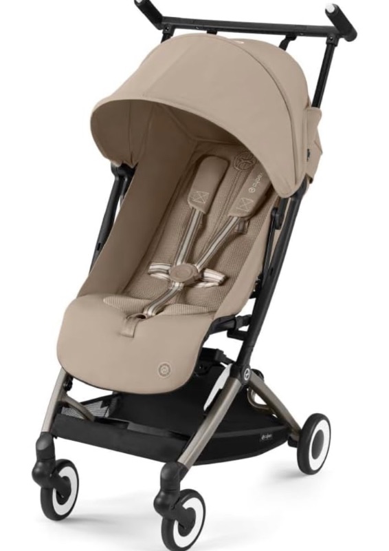 Photo 1 of Cybex Libelle Lightweight Travel Baby Stroller with Ultra Compact Carry On Fold, Smooth Suspension, and One Hand Adjustable Recline, Travel System Ready, Almond Beige