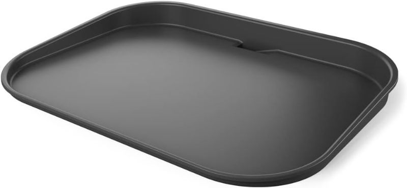 Photo 1 of Ninja XSKGRDPLT Woodfire, Outdoor Flat Top Griddle Plate, Compatible with Ninja Woodfire Grills (OG700 series), Ceramic Coating, Insert, Black/Grey