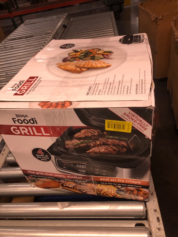 Photo 3 of **PARTS ONLY NON REFUNDABLE** READ NOTES**
Ninja AG301 Foodi 5-in-1 Indoor Grill with Air Fry, Roast, Bake & Dehydrate, Black/Silver 4-Quart Indoor Grill