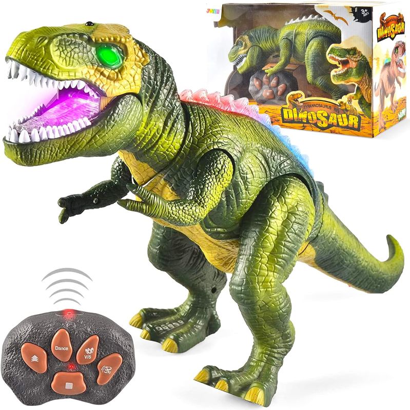 Photo 1 of JOYIN Robot Dinosaur Toy for Kids Boys 3+ Big T rex Dinosaur Toy with Light and Realistic Roaring Sound, Walking & Dancing Dinosaur Toy, Electronic Steam Toy, Birthday Gift for Kids Boys Girls
