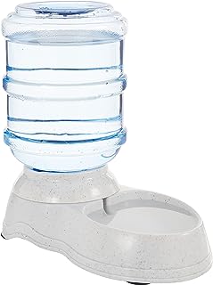 Photo 1 of Amazon Basics Gravity Pet Waterer for Cat, Dog, Small, 1 Gallons Capacity, Gray