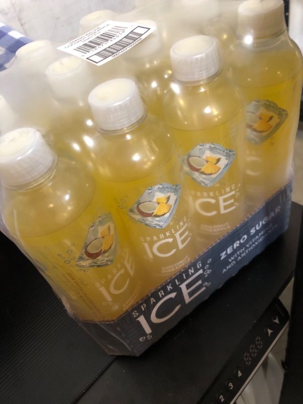 Photo 2 of Sparkling Ice, Coconut Pineapple Sparkling Water, Zero Sugar Flavored Water, with Vitamins and Antioxidants, Low Calorie Beverage, 17 fl oz Bottles (Pack of 12)