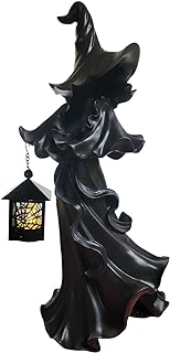 Photo 1 of Halloween Witch Lantern Witch Ghost Decoration - Black