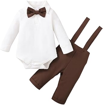 Photo 1 of PATPAT Baby Boy Long sleeve Clothes Gentleman Suits Infant Rompers Toddler Overall Outfits Set https://a.co/d/bMsy87N