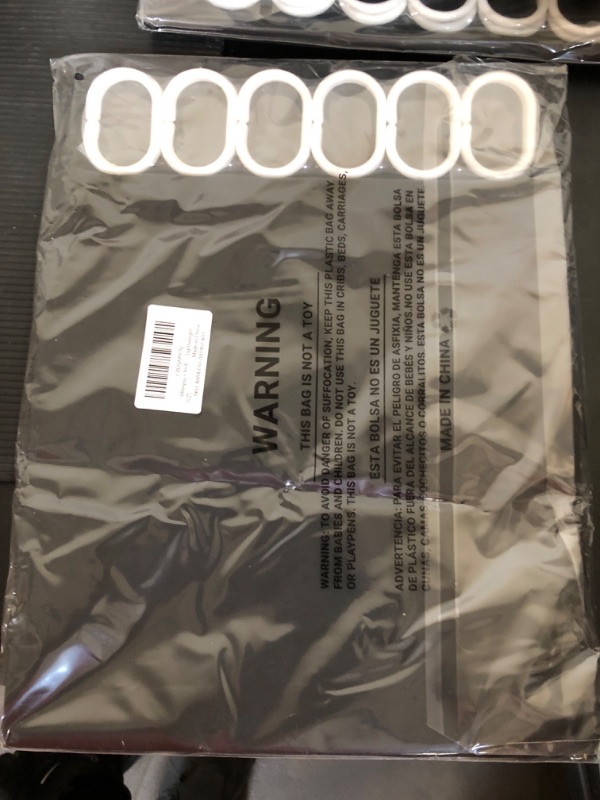 Photo 1 of Allenjoy 72x72 Inch Standard Waterproof Black Shower Curtain Liner with Privacy, Durable, Lightweight