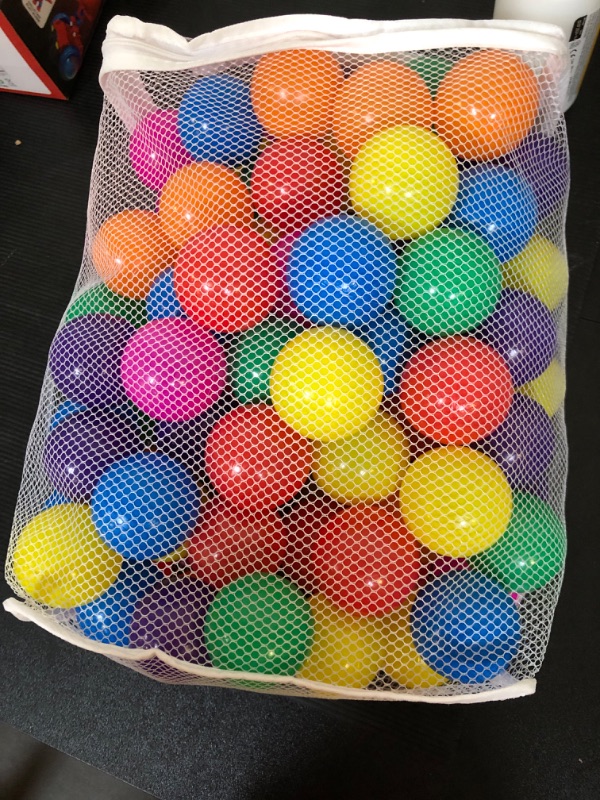 Photo 2 of Dintdige Pit Balls for Kids, 100 pcs 2.2 Inches Balls for Ball Tent, BPA Free Colorful Plastic Balls Baby Play Balls for Ball Pit, Bounce House (7 color-100pcs) Seven Colors-100pcs