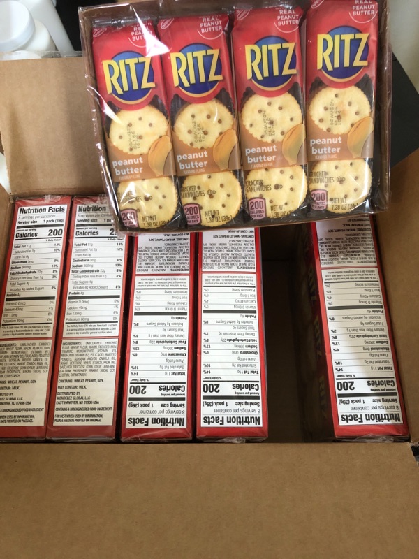 Photo 2 of Ritz Peanut Butter Cracker Sandwiches, 1.38 Ounce per Pack (8 Packs) 6 count box