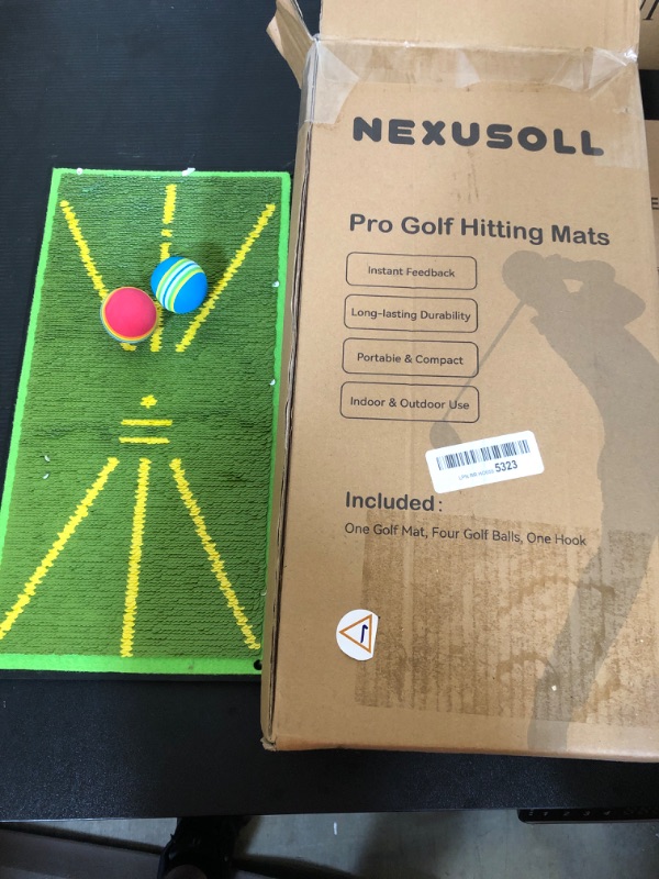 Photo 2 of Latest Golf Mat with Swing Path Feedback for Indoor and Outdoor, Includes 4 Balls and Hanging Hook, Ideal Gifts for Men/Golf Lovers/Beginner