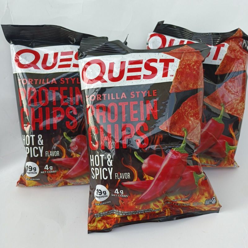 Photo 1 of 12pcs exp date 12/18/220204   Quest Hot & Spicy Protein Chip Single Bag 1.1oz
