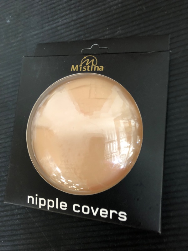 Photo 2 of 2PCS Nipple Cover Sticky Adhesive Silicone Nipple Pasties Reusable Pasty Nipple Covers for Women with Travel Box 1 pair 8cm Nude Nippies With Breath