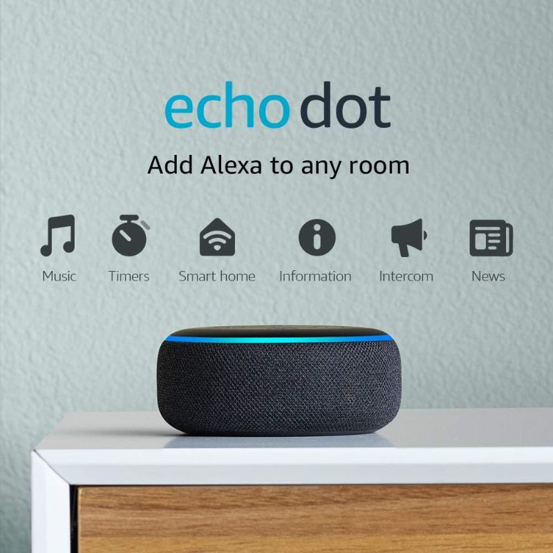 Photo 1 of Echo Dot (3rd Gen, ) - Smart Speaker With Alexa - Charcoal
