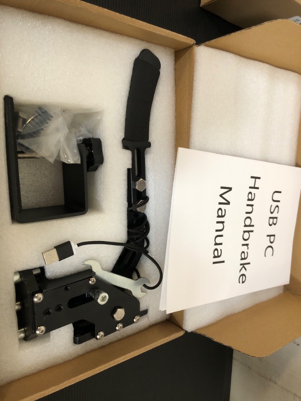 Photo 1 of XSLOER USB Handbrake 14 Bit Linear Car Racing SIM Professional Drift PC Handbrake for Win Compatible with Logitech G20 G27 G29 G290 Universal Drift Rally Racing Games Purple 1PC with clamp Blake+Clamp