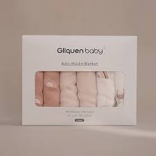 Photo 1 of Gllquen Baby Cotton Muslin Swaddle Reception Blankets Burp Square Cloths Breathable Soft 