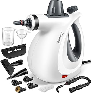 Photo 1 of Phueut Pressurized Handheld Multi-Surface Natural Steam Cleaner with 12 pcs Accessories, Multi-Purpose Steamer for Home Use, Steamer for Cleaning Floor, Upholstery, Grout and Car1 https://a.co/d/j40mkLK