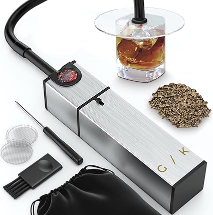 Photo 1 of Cocktail Smoker Kit - Drink Smoker | Whiskey Smoker kit | Smoke Meat, Drink & Food Indoor Infuser Gift | Old Fashioned Smoker Kit | INCLUDES WOOD CHIPS | Bourbon Smoker Kit