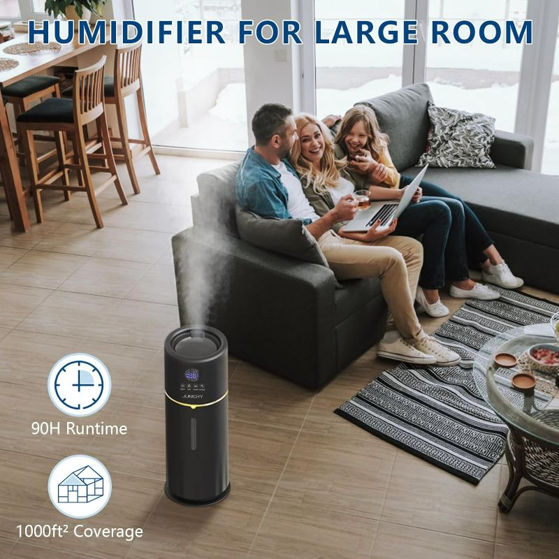 Photo 2 of Humidifiers 2.4Gal / 9L Humidifiers Large Room 1000 sq.ft Large Humidifiers for Home Top Fill Humidifier for Bedroom Quiet Night Light 24H Timer Essential Oil Diffuer Humidifier for Nursery Baby Home