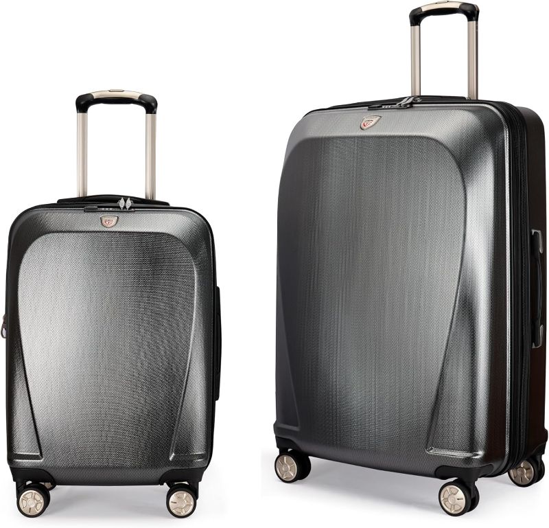 Photo 1 of Expandable Luggage 2 Piece Sets,PC+ABS Suitcase with Spinner Wheels TSA lock,Gray