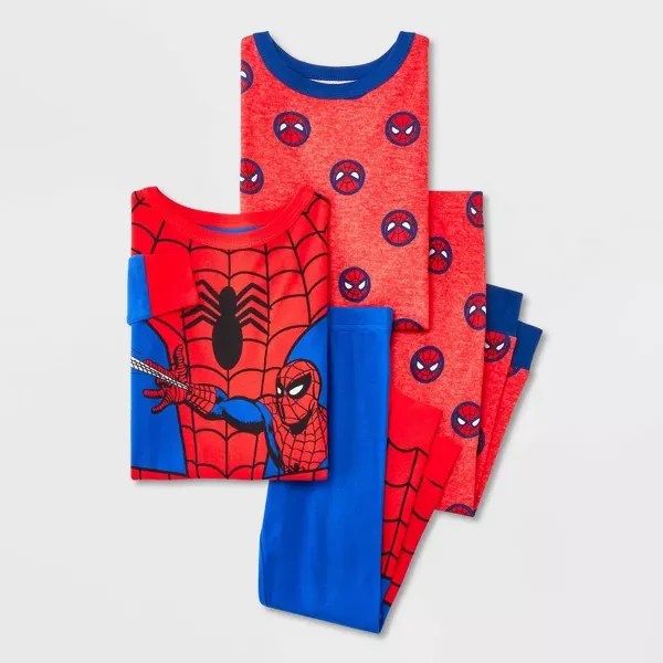 Photo 1 of 5T Toddler Boys' 4pc Snug Fit Marvel Spider-Man Cotton Pajama Set - Blue