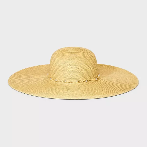 Photo 1 of S/M Straw Embellished Floppy Hat - A New Day™