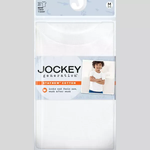 Photo 2 of Jockey Generation™ Boys' 3pk Cotton Crew Undershirt 
Size SMALL