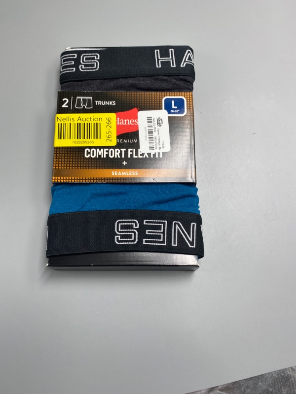 Photo 1 of (L) Hanes Premium Men's Seamless Boxer Briefs 2pk - Heathered Gray