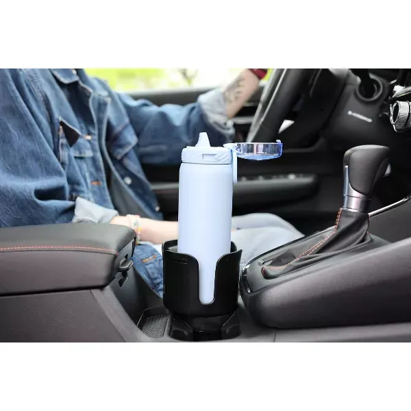 Photo 2 of Ello Adjustable Car Cup Adapter Water Bottle Accessories Black