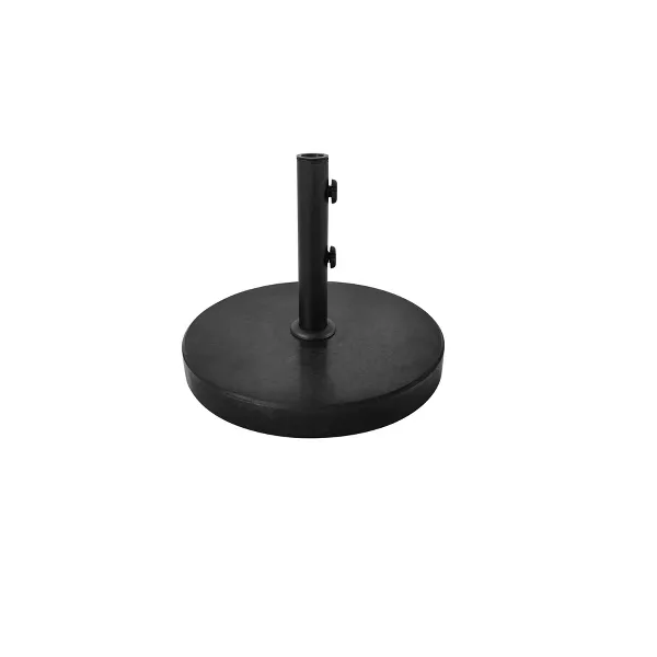 Photo 1 of 48.5lbs Granite Round Outdoor Patio Market Umbrella Base Black - Threshold™