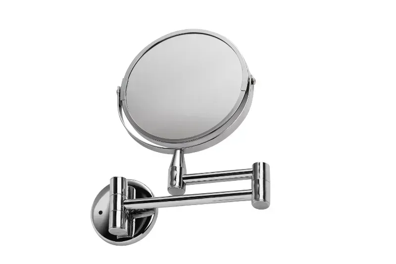 Photo 1 of Wall Mount Magnifying Mirror 5X Magnification Double Sided Wall Mirror Illuminated LED Wall Makeup Mirror Convenient Switch Button 360° Swivel and Extendable for Bathroom