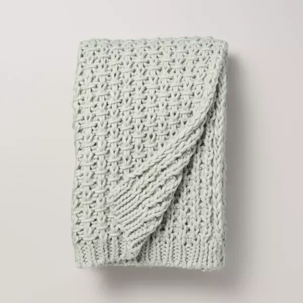 Photo 1 of Chunky Knit Throw Blanket - Hearth & Hand™ with Magnolia