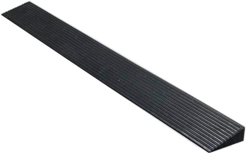 Photo 1 of Bilaida 1" Rise Solid Rubber Threshold Ramp, 1500 LBS Capacity, 39" Wide Non-Slip Wheelchair Ramp for Doorway Indoor or Outdoor, Bathroom, Garage and Supermarket Entrance, Cuttable Black (1''H, 1)