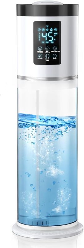 Photo 1 of Humidifiers for Bedroom Large Room with Clear Tank, 7-Color Ambient Light,8L 2.1Gal 36dB Ultrasonic Cool Mist Humidifiers with Humidistat, Essential Oil Tray for Home Bedroom Office