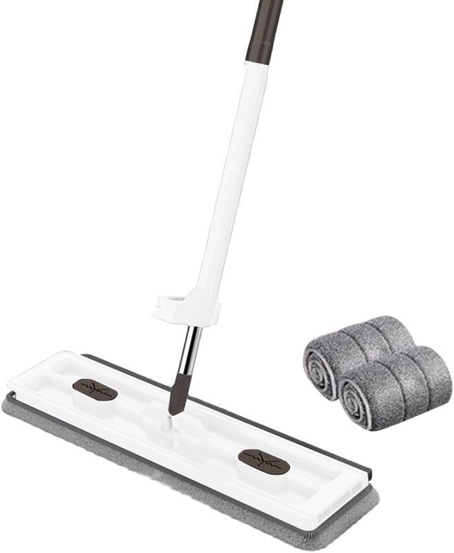 Photo 1 of Floor Cleaning Mop, Wall Washing Mop with Mop 4pcs Pads, Easy to Clean Laminate Floor Mops for Laminate Floor, Wall, Dust, Hardwood and Ceramic Tile, 1, White